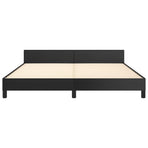 Bed Frame without Mattress Black 152x203 cm Queen Faux Leather
