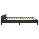 Bed Frame without Mattress Black 152x203 cm Queen Faux Leather