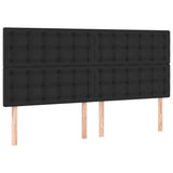 Bed Frame without Mattress Black 152x203 cm Queen Faux Leather - Extra Image