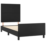 Bed Frame without Mattress Black 107x203 cm King Single Size Velvet - Top-Down View