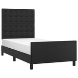 Bed Frame without Mattress Black 107x203 cm King Single Size Velvet