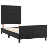 Bed Frame without Mattress Black 107x203 cm King Single Size Velvet