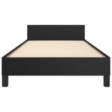Bed Frame without Mattress Black 107x203 cm King Single Size Velvet - Rear View
