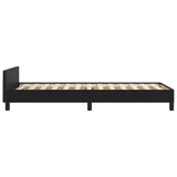 Bed Frame without Mattress Black 107x203 cm King Single Size Velvet - Close-Up Angle