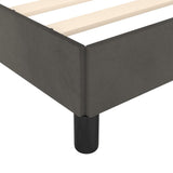 Bed Frame without Mattress Dark Grey 137x187 cm Double Velvet - Low Angle