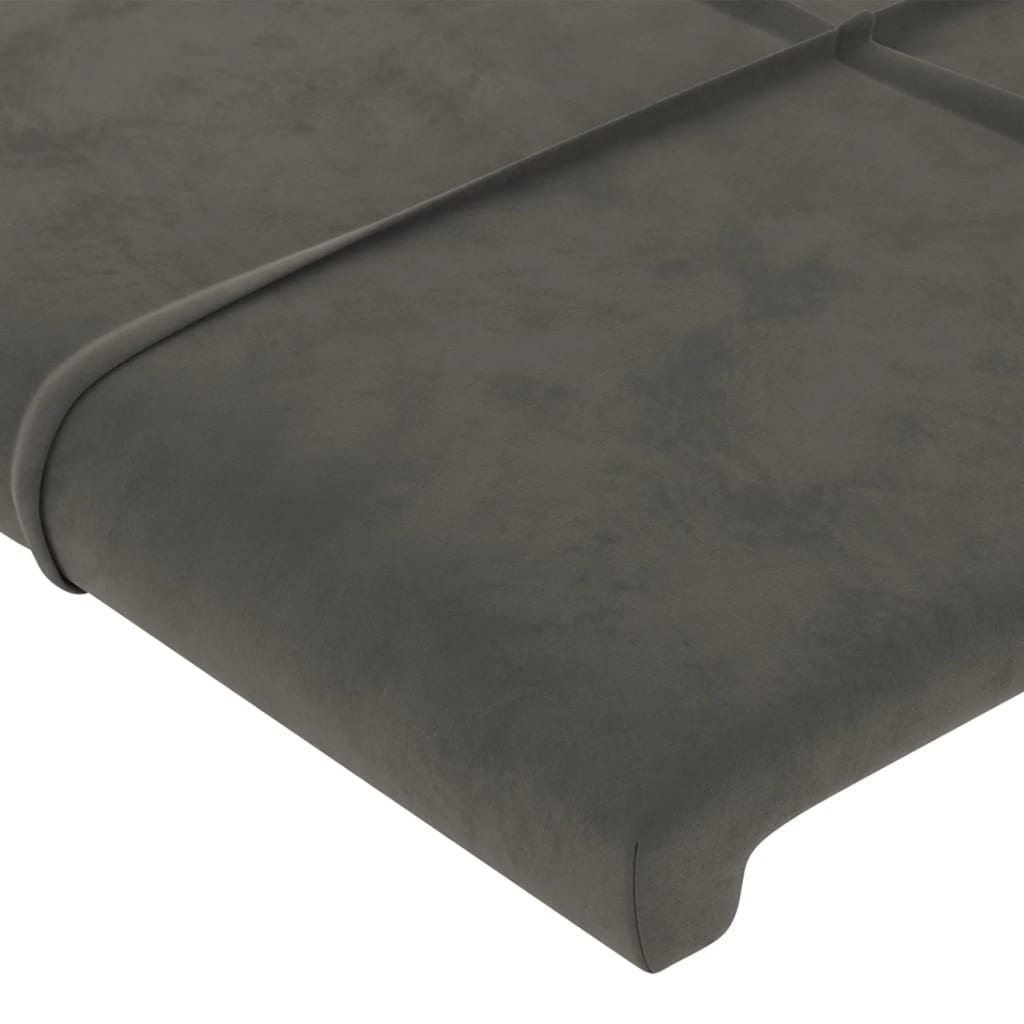 Bed Frame without Mattress Dark Grey 137x187 cm Double Velvet