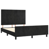 Bed Frame without Mattress Black 137x187 cm Double Velvet - Top-Down View