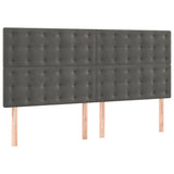 Bed Frame without Mattress Dark Grey 137x187 cm Double Velvet - Extra Image