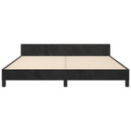 Bed Frame without Mattress Black 152x203 cm Queen Velvet