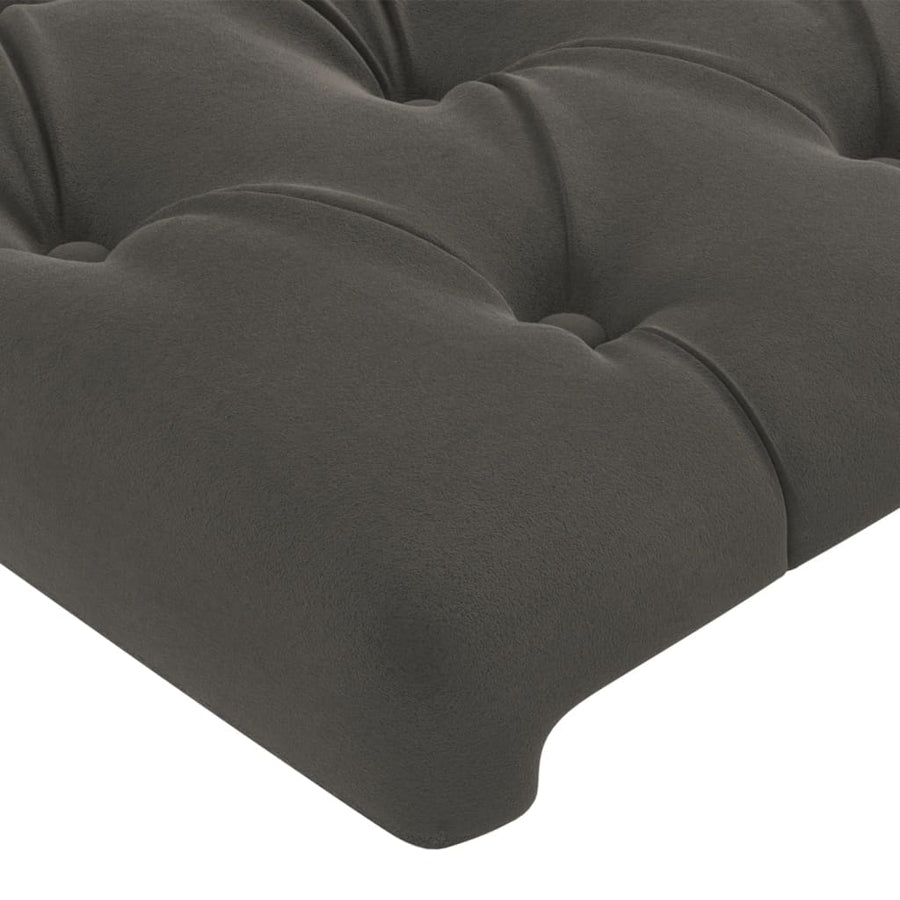 Bed Frame without Mattress Dark Grey 152x203 cm Queen Velvet