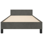 Bed Frame without Mattress Dark Grey 107x203 cm King Single Size Velvet