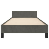 Bed Frame without Mattress Dark Grey 107x203 cm King Single Size Velvet - Rear View