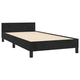Bed Frame without Mattress Black 107x203 cm King Single Size Velvet - 45-Degree Angle