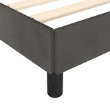 Bed Frame without Mattress Dark Grey 107x203 cm King Single Size Velvet - Low Angle