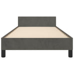 Bed Frame without Mattress Dark Grey 107x203 cm King Single Size Velvet