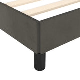 Bed Frame without Mattress Dark Grey 107x203 cm King Single Size Velvet - Low Angle
