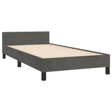 Bed Frame without Mattress Dark Grey 107x203 cm King Single Size Velvet - 45-Degree Angle