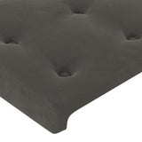 Bed Frame without Mattress Dark Grey 107x203 cm King Single Size Velvet - Extra Image