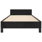 Bed Frame without Mattress Black 107x203 cm King Single Size Velvet
