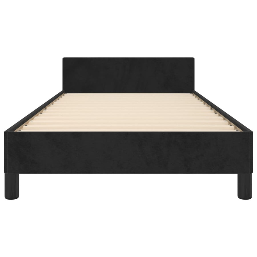 Bed Frame without Mattress Black 107x203 cm King Single Size Velvet
