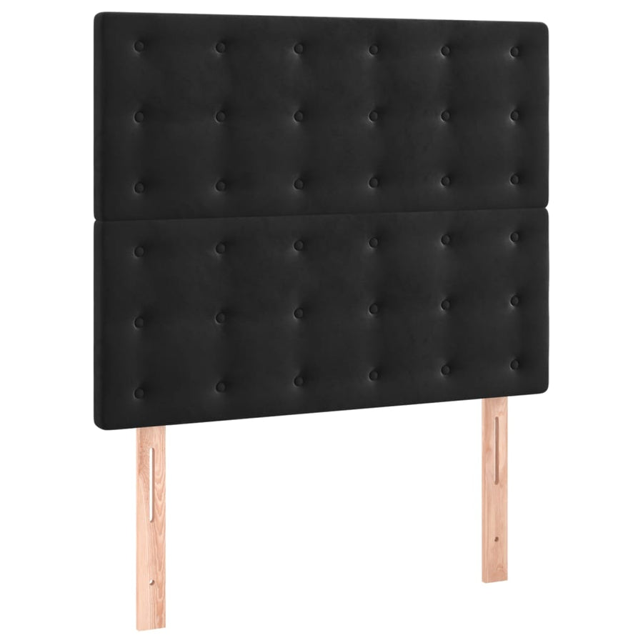 Bed Frame without Mattress Black 107x203 cm King Single Size Velvet