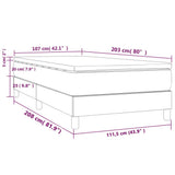 Box Spring Bed with Mattress Black 106x203 cm King Single Size Fabric - Extra Image
