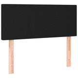 Box Spring Bed with Mattress Black 106x203 cm King Single Size Fabric - Close-Up Angle