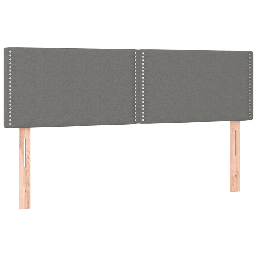 Box Spring Bed with Mattress Dark Grey 137x190 cm Full Fabric
