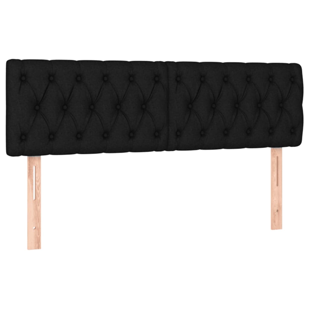 Box Spring Bed with Mattress Black 137x187 cm Double Size Fabric