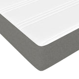 Box Spring Bed with Mattress Dark Grey 137x187 cm Double Size Fabric - Low Angle