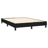 Box Spring Bed with Mattress Black 137x187 cm Double Size Fabric - Top-Down View