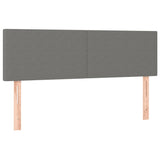 Box Spring Bed with Mattress Dark Grey 153x203 cm Queen Size Fabric - Close-Up Angle