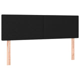 Box Spring Bed with Mattress Black 153x203 cm Queen Size Fabric - Close-Up Angle