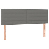 Box Spring Bed with Mattress Dark Grey 153x203 cm Queen Size Fabric - Close-Up Angle