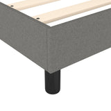 Box Spring Bed with Mattress Dark Grey 153x203 cm Queen Size Fabric - Low Angle