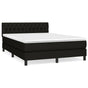 Box Spring Bed with Mattress Black 152x203 cm Queen Fabric