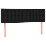 Box Spring Bed with Mattress Black 153x203 cm Queen Size Fabric - Close-Up Angle