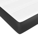 Box Spring Bed with Mattress Black 153x203 cm Queen Size Faux Leather - Low Angle