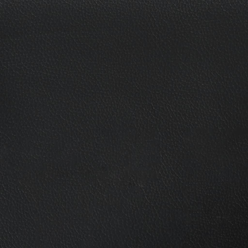 Box Spring Bed with Mattress Black 153x203 cm Queen Size Faux Leather