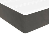 Box Spring Bed with Mattress Dark Grey 153x203 cm Queen Size Velvet