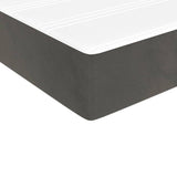 Box Spring Bed with Mattress Dark Grey 153x203 cm Queen Size Velvet - Extra Image