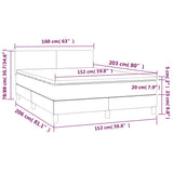 Box Spring Bed with Mattress Dark Grey 153x203 cm Queen Size Velvet