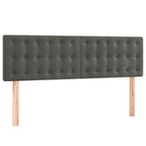 Box Spring Bed with Mattress Dark Grey 153x203 cm Queen Size Velvet