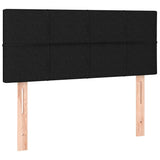 Box Spring Bed with Mattress Black 106x203 cm King Single Size Velvet - Close-Up Angle