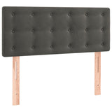 Box Spring Bed with Mattress Dark Grey 106x203 cm King Single Size Velvet