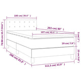 Box Spring Bed with Mattress Black 106x203 cm King Single Size Velvet