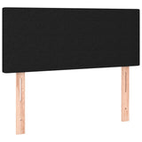 Box Spring Bed with Mattress&LED Black 106x203 cm King Single Size Fabric - Low Angle