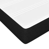 Box Spring Bed with Mattress&LED Black 106x203 cm King Single Size Fabric - Low Angle