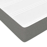 Box Spring Bed with Mattress&LED Dark Grey 137x187 cm Double Size Fabric - Extra Image