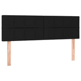 Box Spring Bed with Mattress&LED Black 137x190 cm Full Fabric